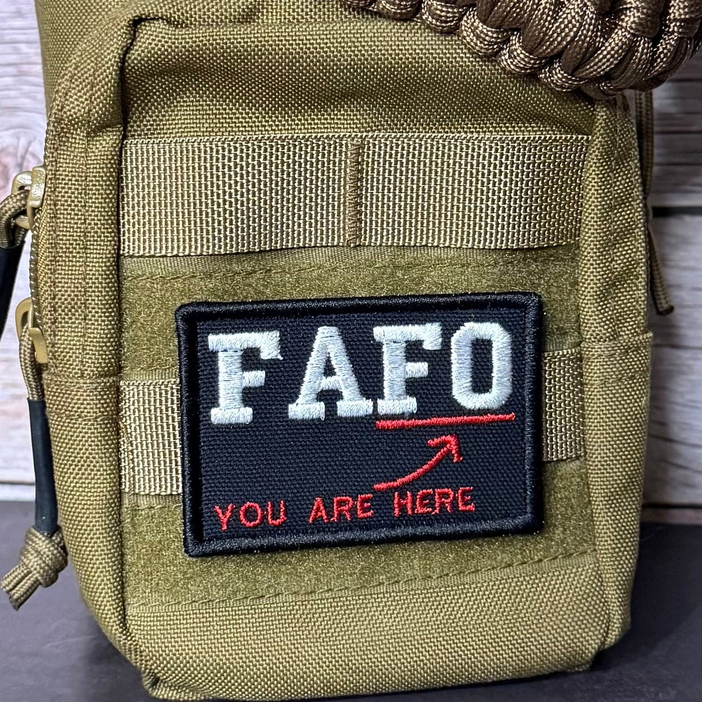 FAFO Funny Morale Patch, 2x3" | Made in USA | VELCRO® Brand Hook Backing - LoneStar Adhesive