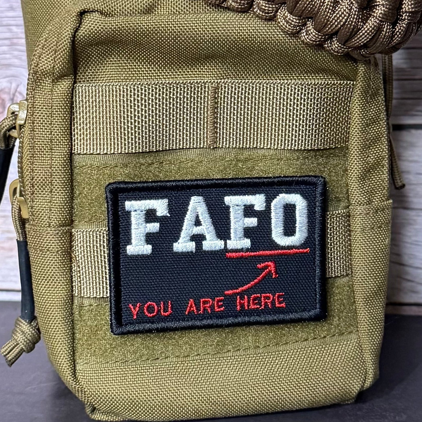 FAFO Funny Morale Patch, 2x3" | Made in USA | VELCRO® Brand Hook Backing - LoneStar Adhesive