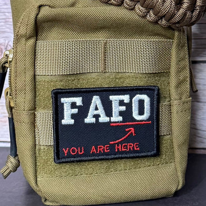 FAFO Funny Morale Patch, 2x3" | Made in USA | VELCRO® Brand Hook Backing - LoneStar Adhesive