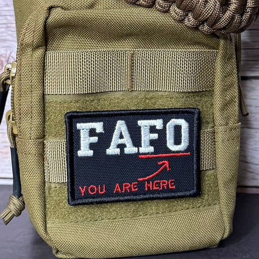FAFO Funny Morale Patch, 2x3" | Made in USA | VELCRO® Brand Hook Backing - LoneStar Adhesive