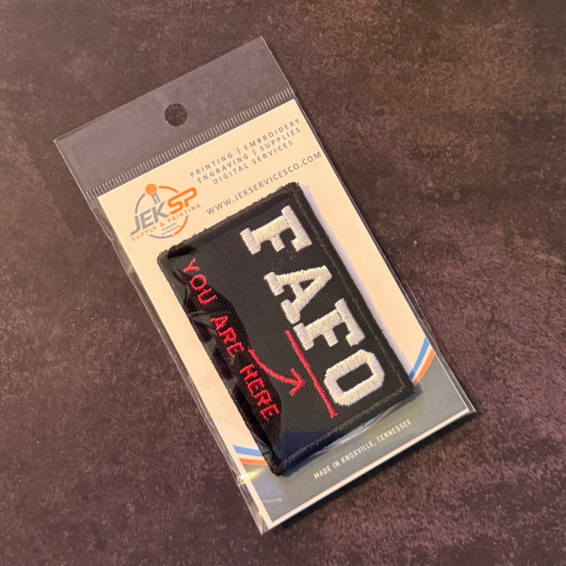 FAFO Funny Morale Patch, 2x3" | Made in USA | VELCRO® Brand Hook Backing - LoneStar Adhesive
