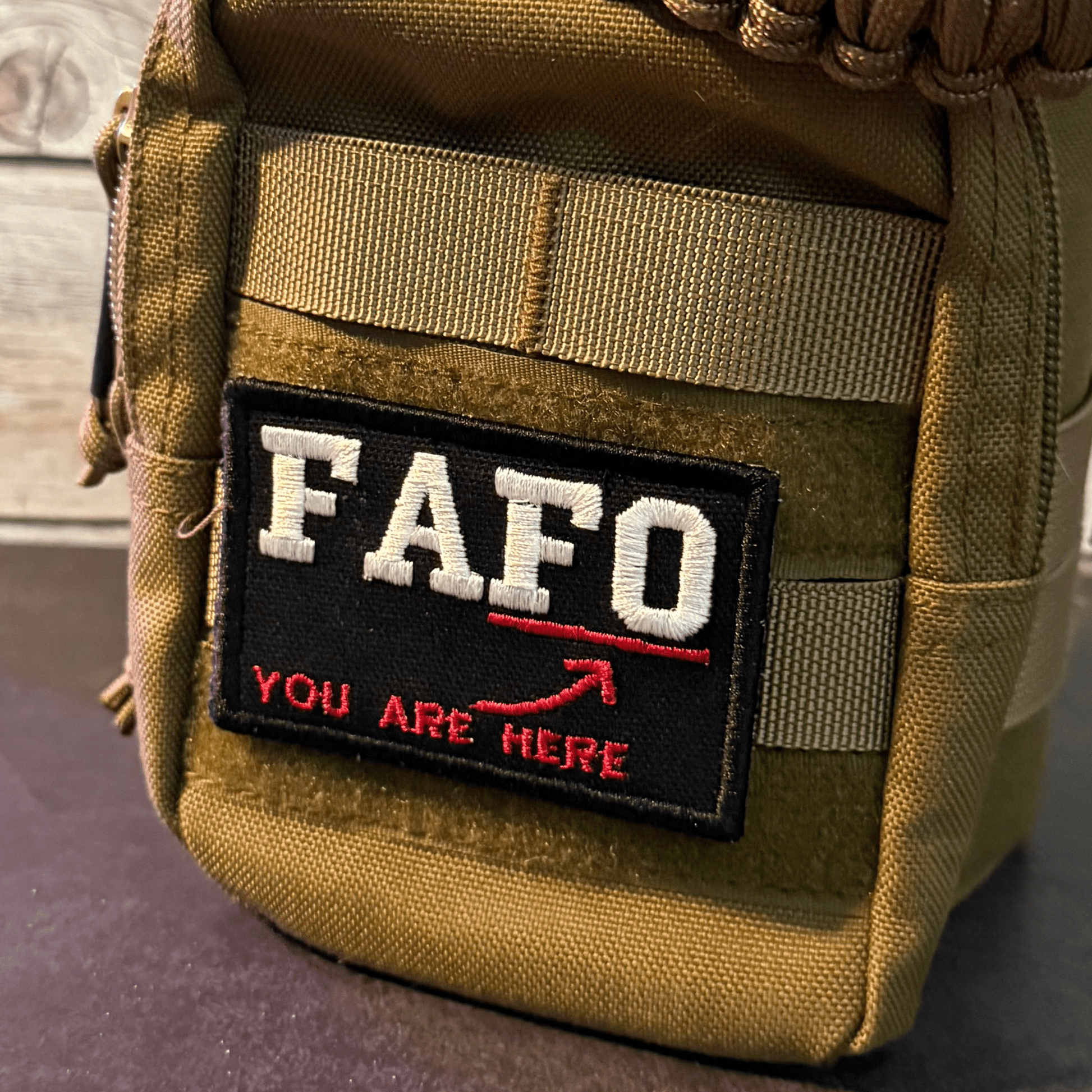 FAFO Funny Morale Patch | Made in USA | VELCRO® Brand Hook Backing - LoneStar Adhesive