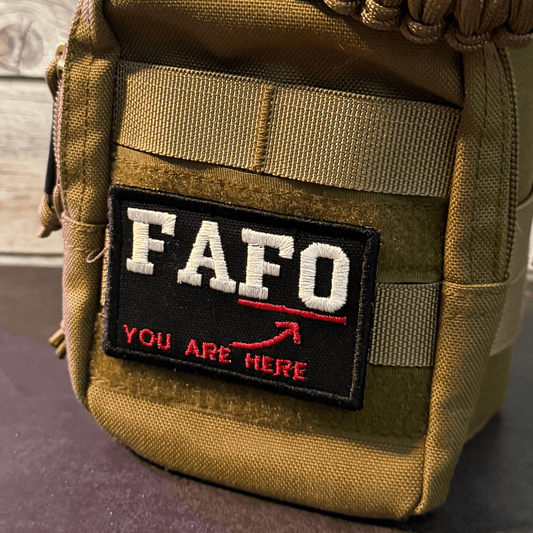 FAFO Funny Morale Patch | Made in USA | VELCRO® Brand Hook Backing - LoneStar Adhesive