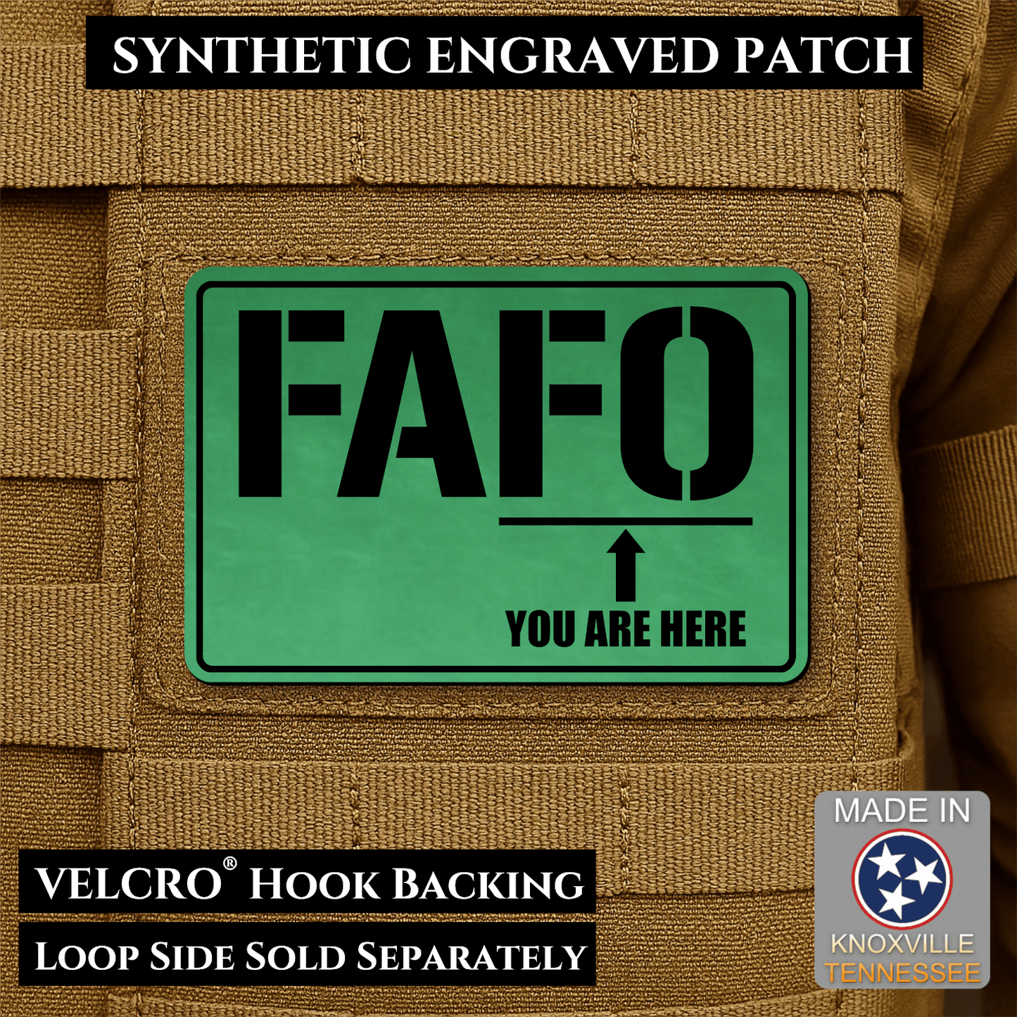 FAFO Morale Patch 2"x3" Hook & Loop | Made in USA - LoneStar Adhesive