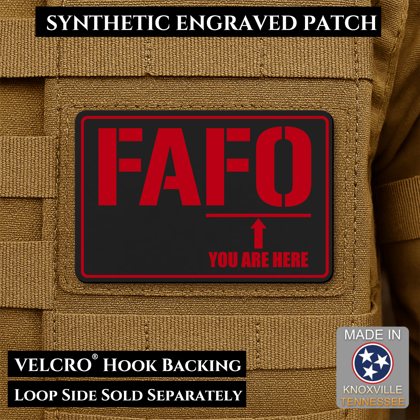 FAFO Morale Patch 2"x3" Hook & Loop | Made in USA - LoneStar Adhesive