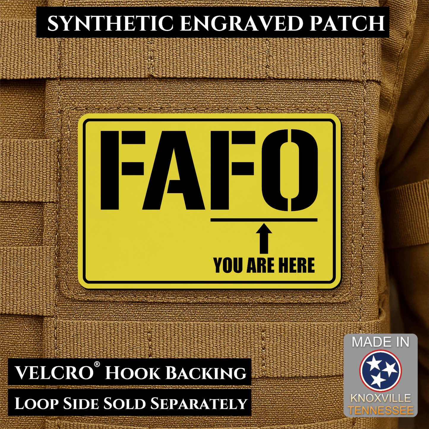 FAFO Morale Patch 2"x3" Hook & Loop | Made in USA - LoneStar Adhesive