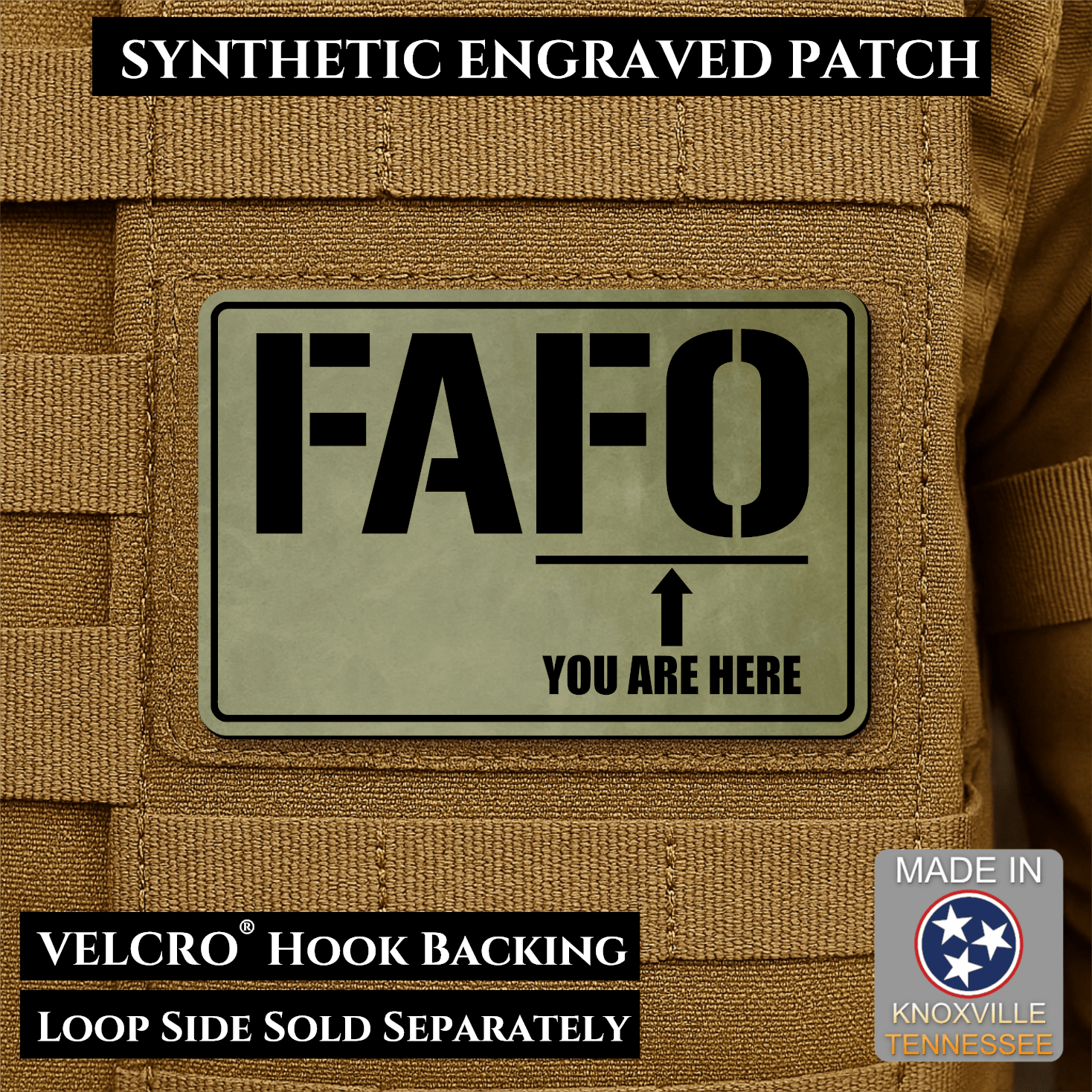 FAFO Morale Patch 2"x3" Hook & Loop | Made in USA - LoneStar Adhesive