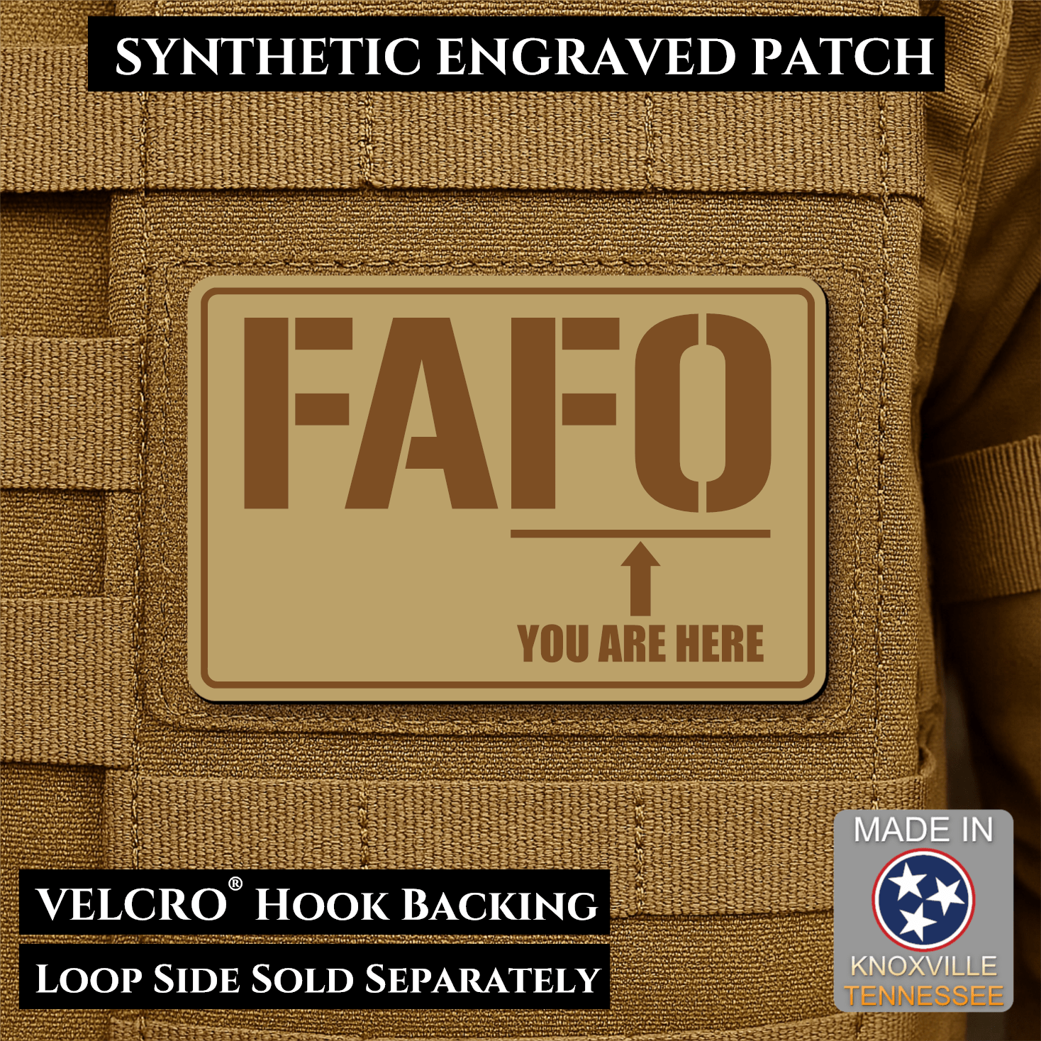 FAFO Morale Patch 2"x3" Hook & Loop | Made in USA - LoneStar Adhesive