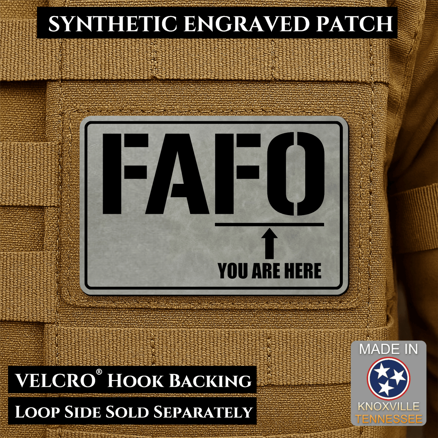 FAFO Morale Patch 2"x3" Hook & Loop | Made in USA - LoneStar Adhesive