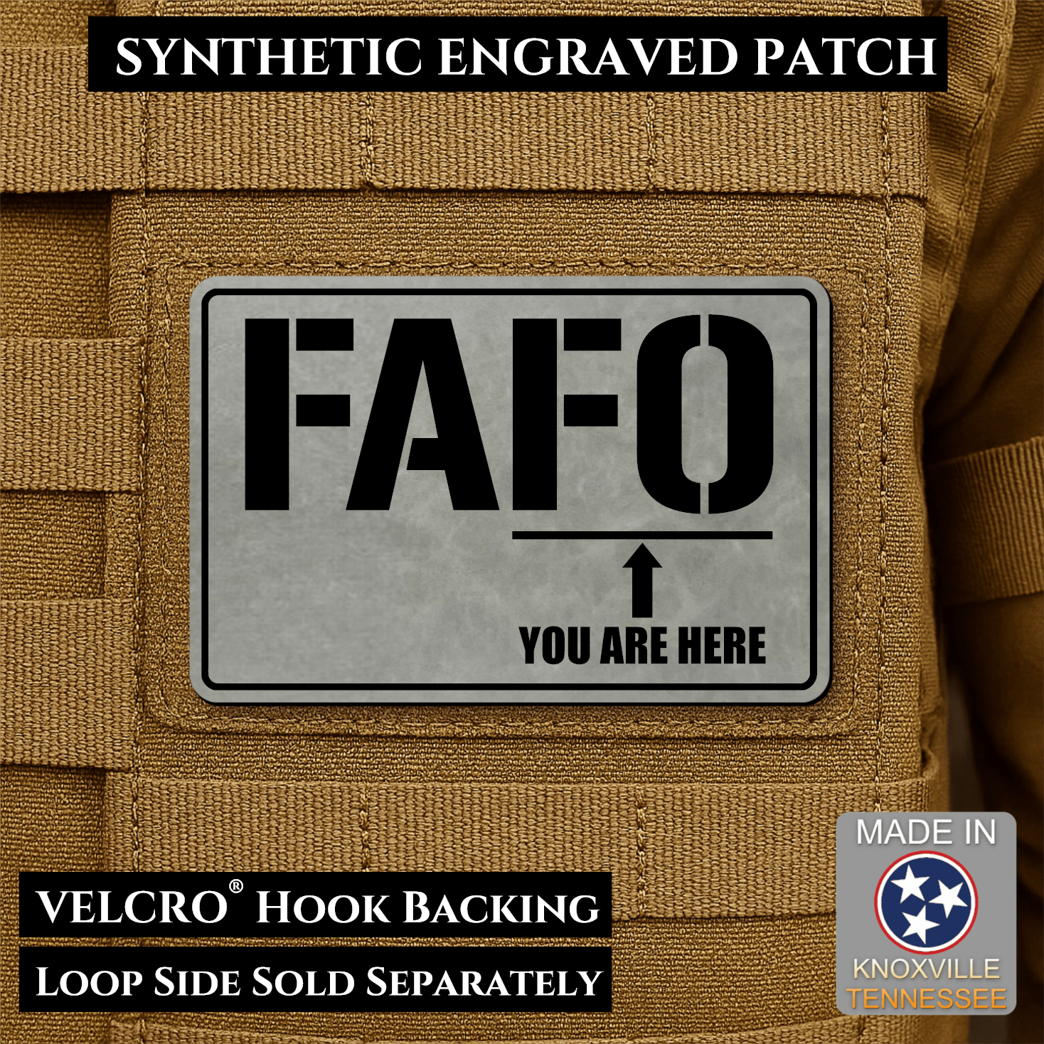 FAFO Morale Patch 2"x3" Hook & Loop | Made in USA - LoneStar Adhesive