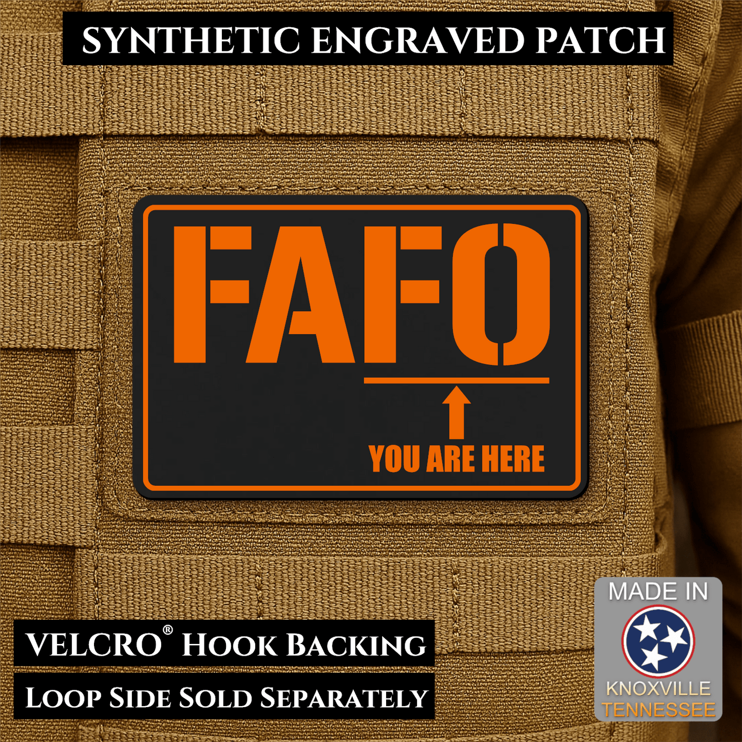FAFO Morale Patch 2"x3" Hook & Loop | Made in USA - LoneStar Adhesive