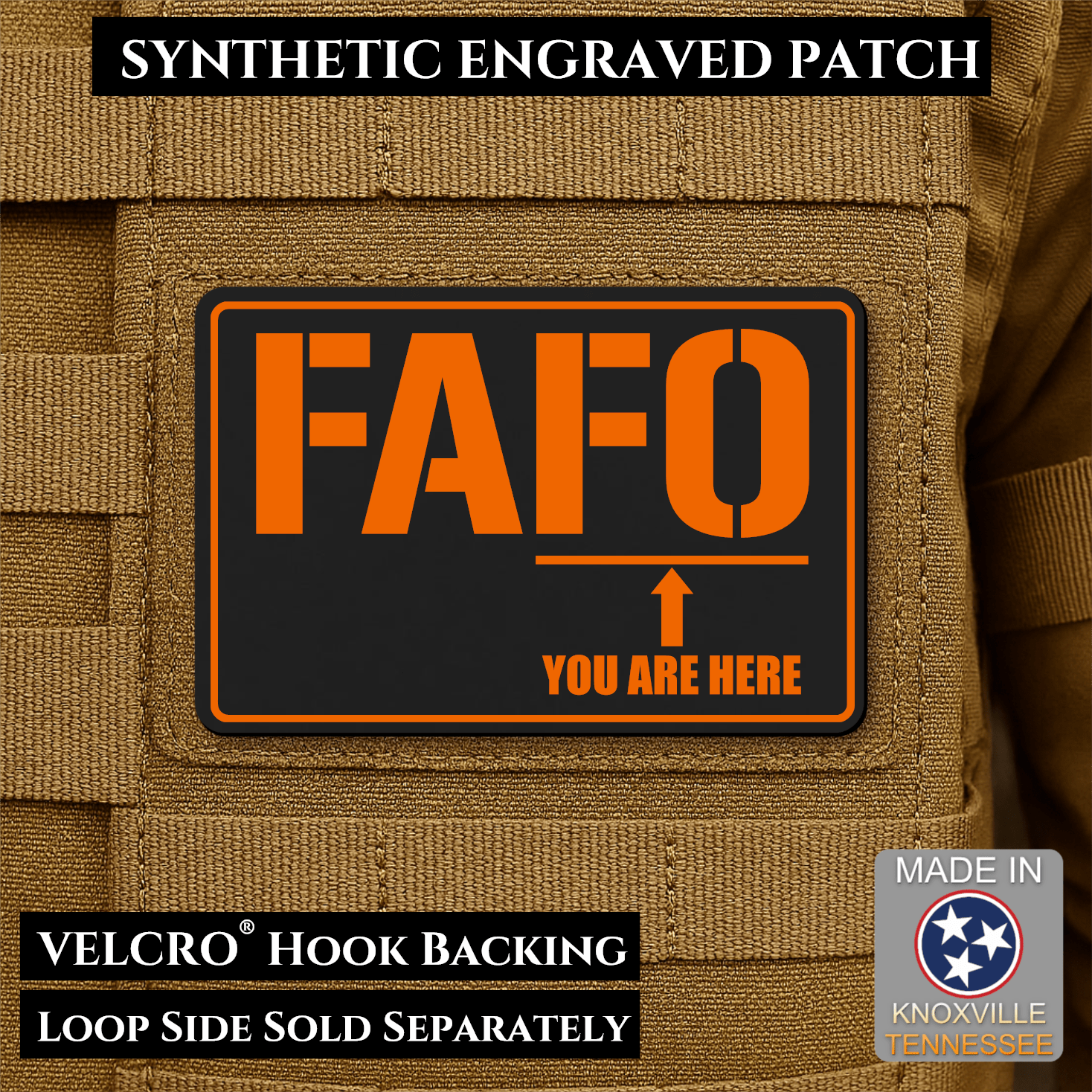 FAFO Morale Patch 2"x3" Hook & Loop | Made in USA - LoneStar Adhesive