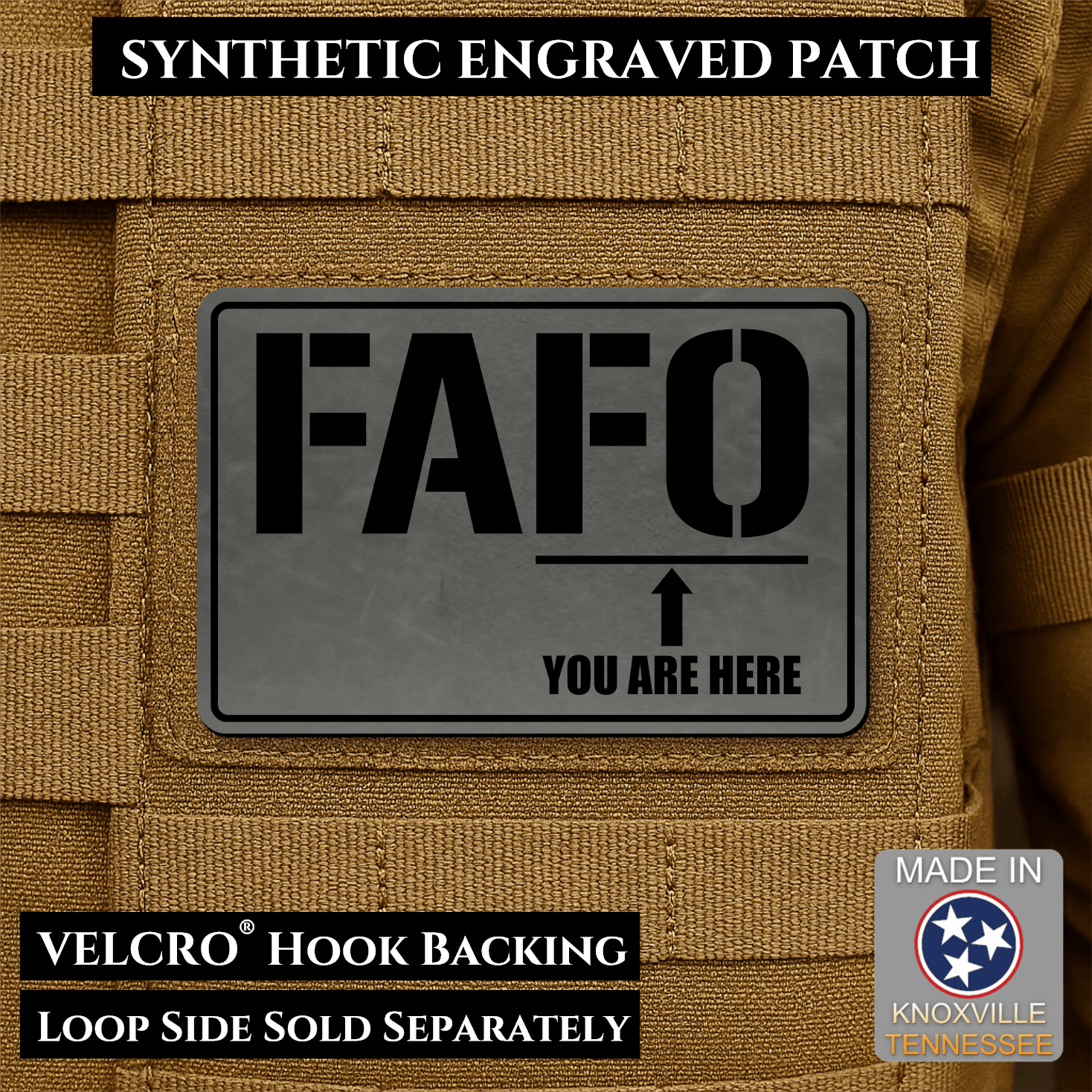 FAFO Morale Patch 2"x3" Hook & Loop | Made in USA - LoneStar Adhesive