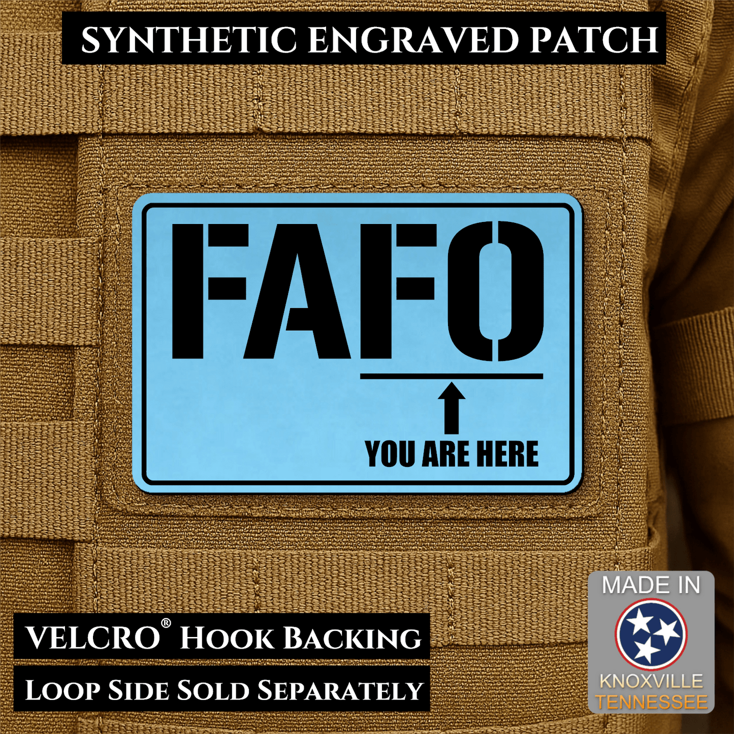 FAFO Morale Patch 2"x3" Hook & Loop | Made in USA - LoneStar Adhesive