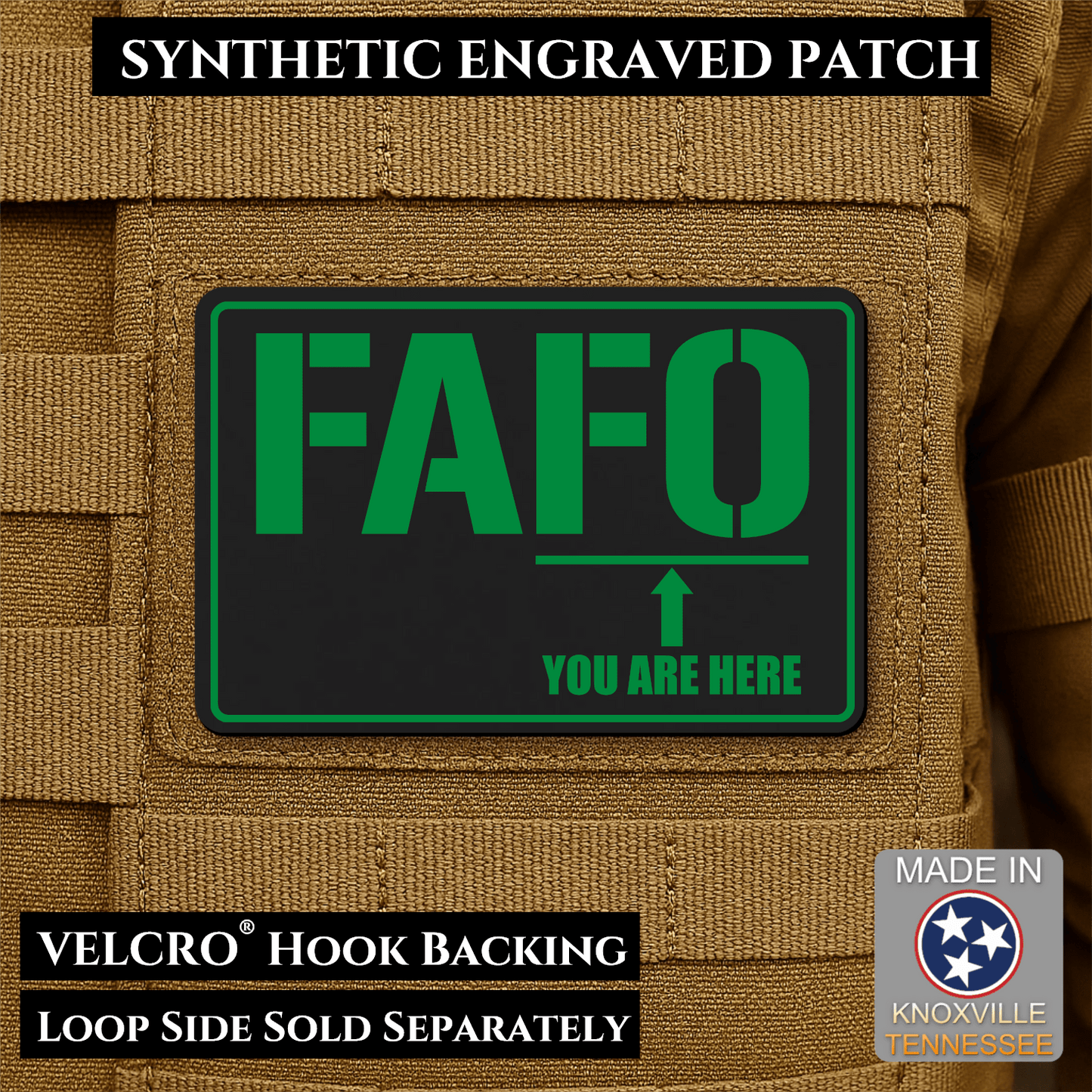 FAFO Morale Patch 2"x3" Hook & Loop | Made in USA - LoneStar Adhesive
