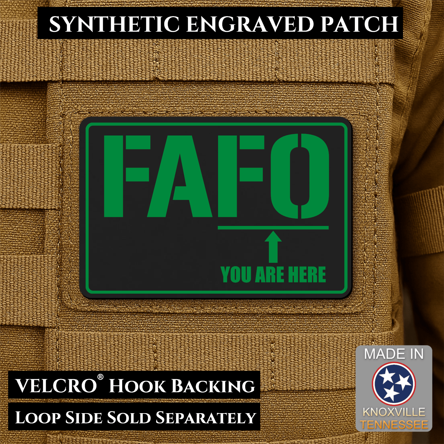 FAFO Morale Patch 2"x3" Hook & Loop | Made in USA - LoneStar Adhesive