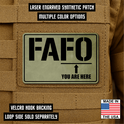 FAFO Morale Patch 2"x3" Hook & Loop | Made in USA - LoneStar Adhesive