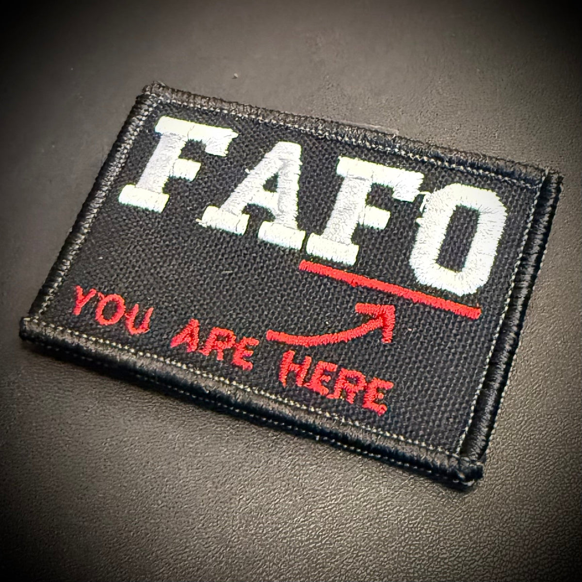 FAFO (You Are At Find Out) Funny Embroidered Morale Patch, 2x3" | VELCRO® Brand Hook Backing - #LoneStar Adhesive#
