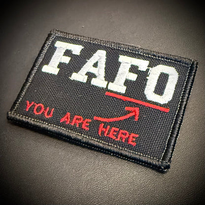 FAFO (You Are At Find Out) Funny Embroidered Morale Patch, 2x3" | VELCRO® Brand Hook Backing - #LoneStar Adhesive#