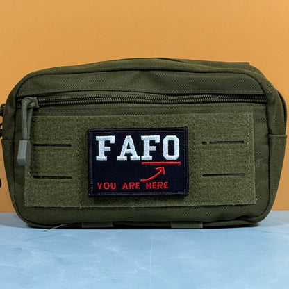 FAFO (You Are At Find Out) Funny Morale Patch, 2x3" | Made in USA | VELCRO® Brand Hook Backing - LoneStar Adhesive
