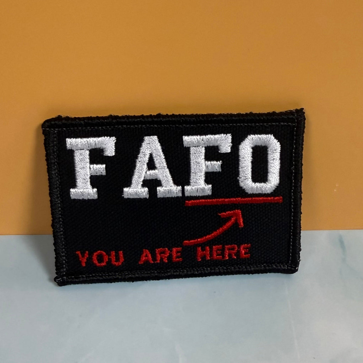 FAFO (You Are At Find Out) Funny Morale Patch, 2x3" | Made in USA | VELCRO® Brand Hook Backing - LoneStar Adhesive