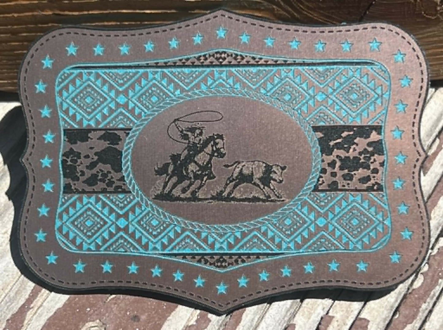 Female Roper aztec patch design - LoneStar Adhesive
