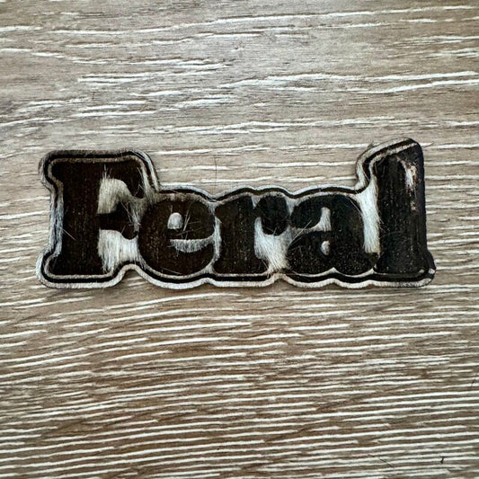 Feral Genuine Cowhide Iron-On Patch - #LoneStar Adhesive#