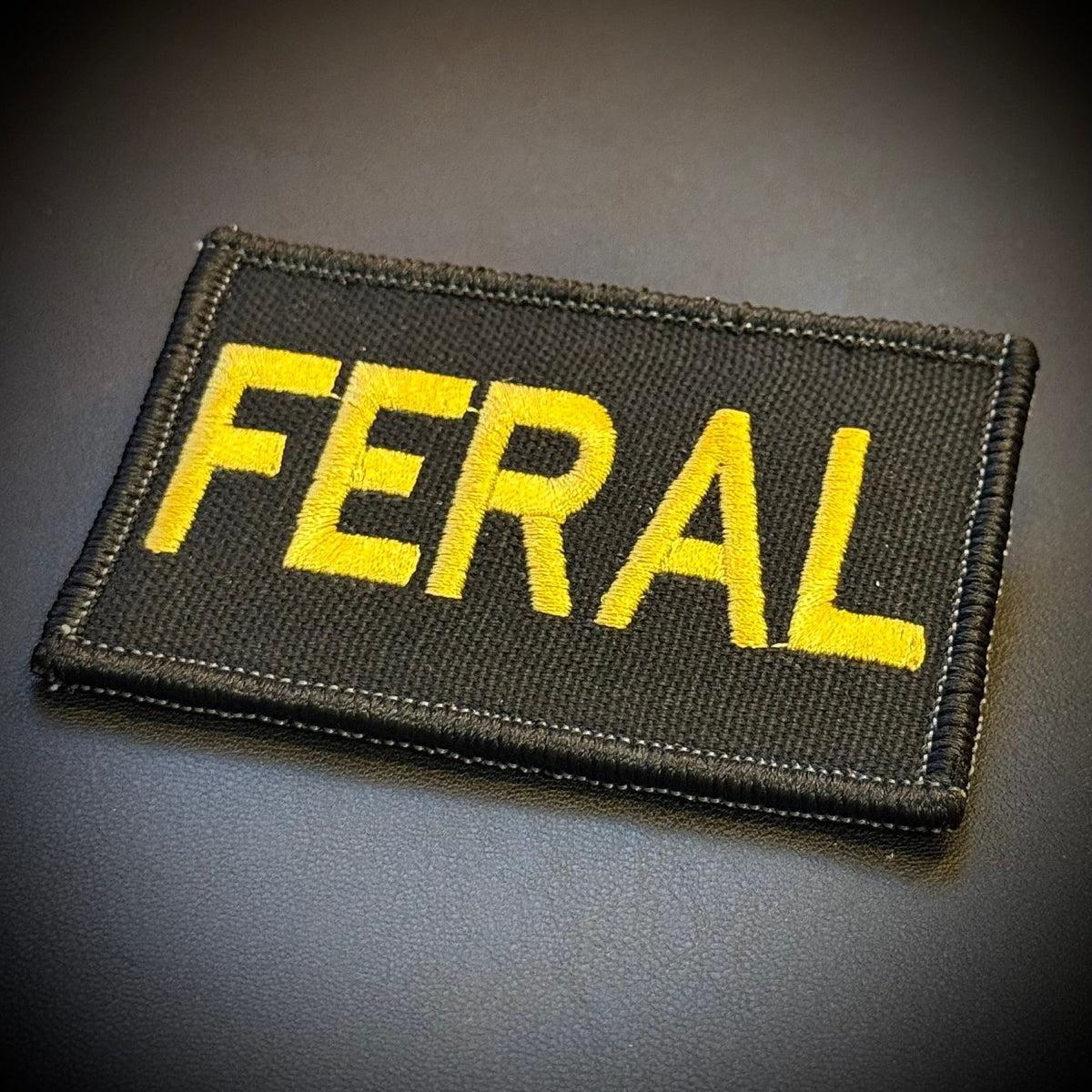 Feral & Wild Funny Embroidered Morale Patch, 2x3" | VELCRO® Brand Hook Backing - #LoneStar Adhesive#