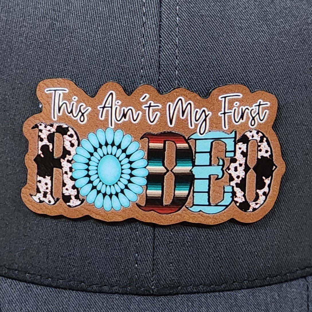 First Rodeo UV Printed Leatherette Hat Patch - MR01 - LoneStar Adhesive
