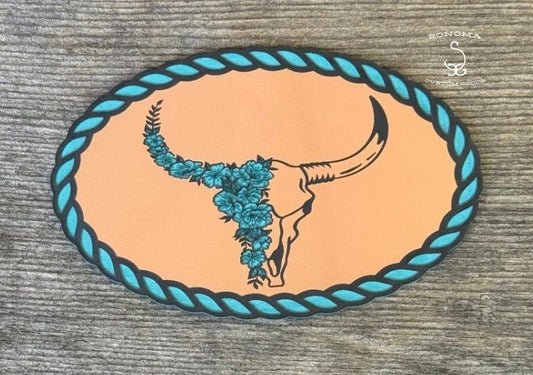 Floral Bull Skull Rope Border - 5 colors - LoneStar Adhesive