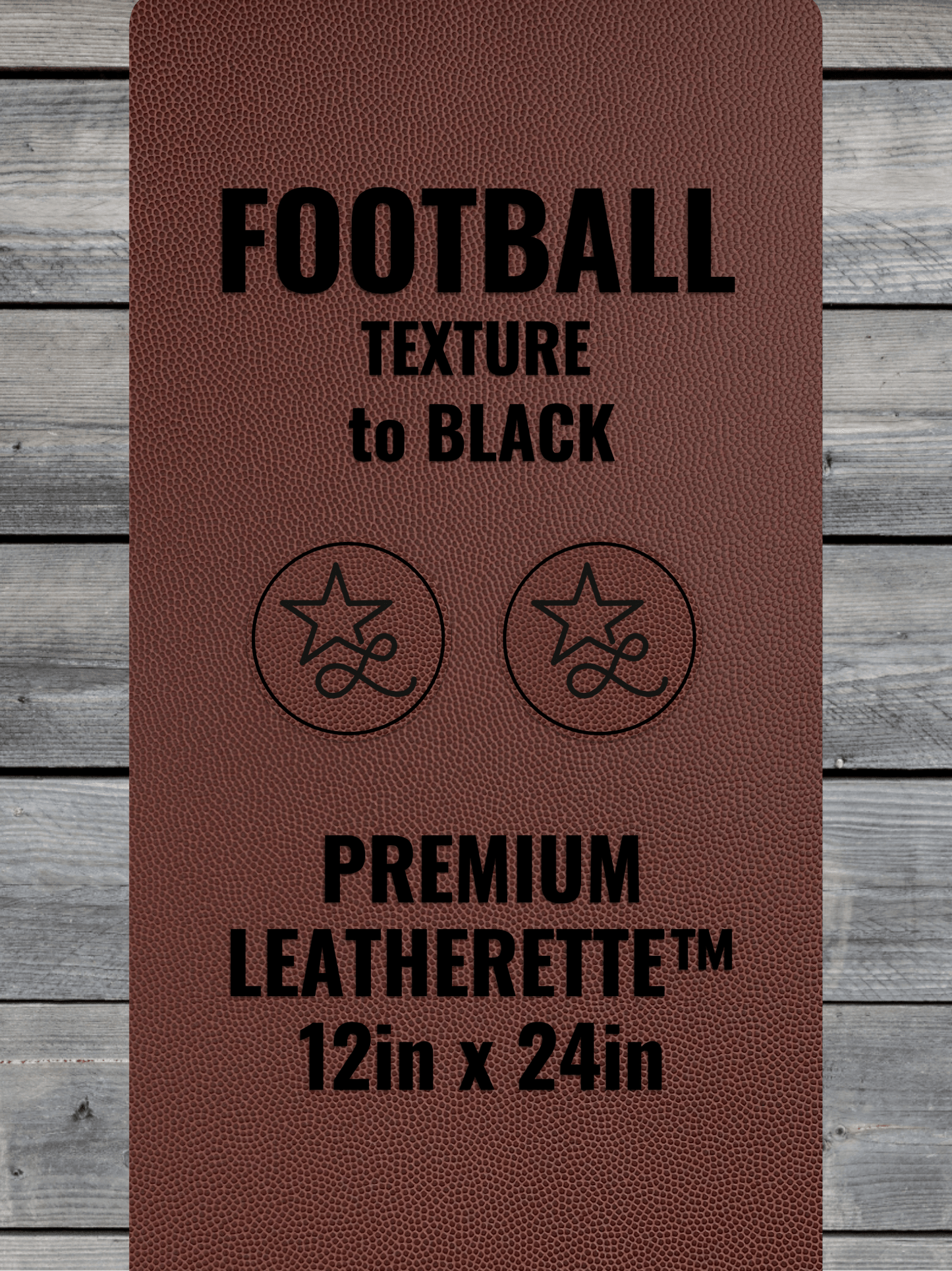 Football Texture / Black Durra - Bull Premium Leatherette™ Sheets (12x24) - #LoneStar Adhesive#