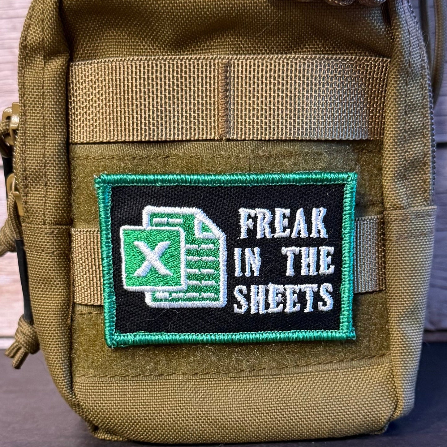 Freak In The Sheets Funny CPA Morale Patch, 2x3" | Made in USA | VELCRO® Brand Hook Backing - LoneStar Adhesive
