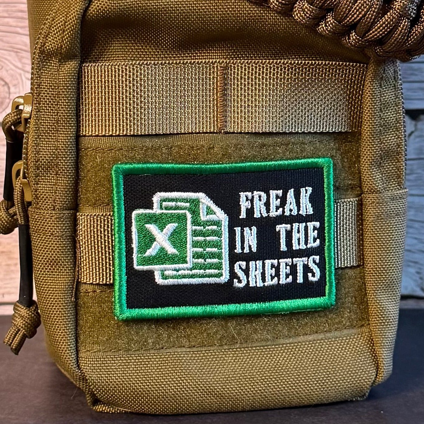Freak In The Sheets Funny CPA Morale Patch, 2x3" | Made in USA | VELCRO® Brand Hook Backing - LoneStar Adhesive