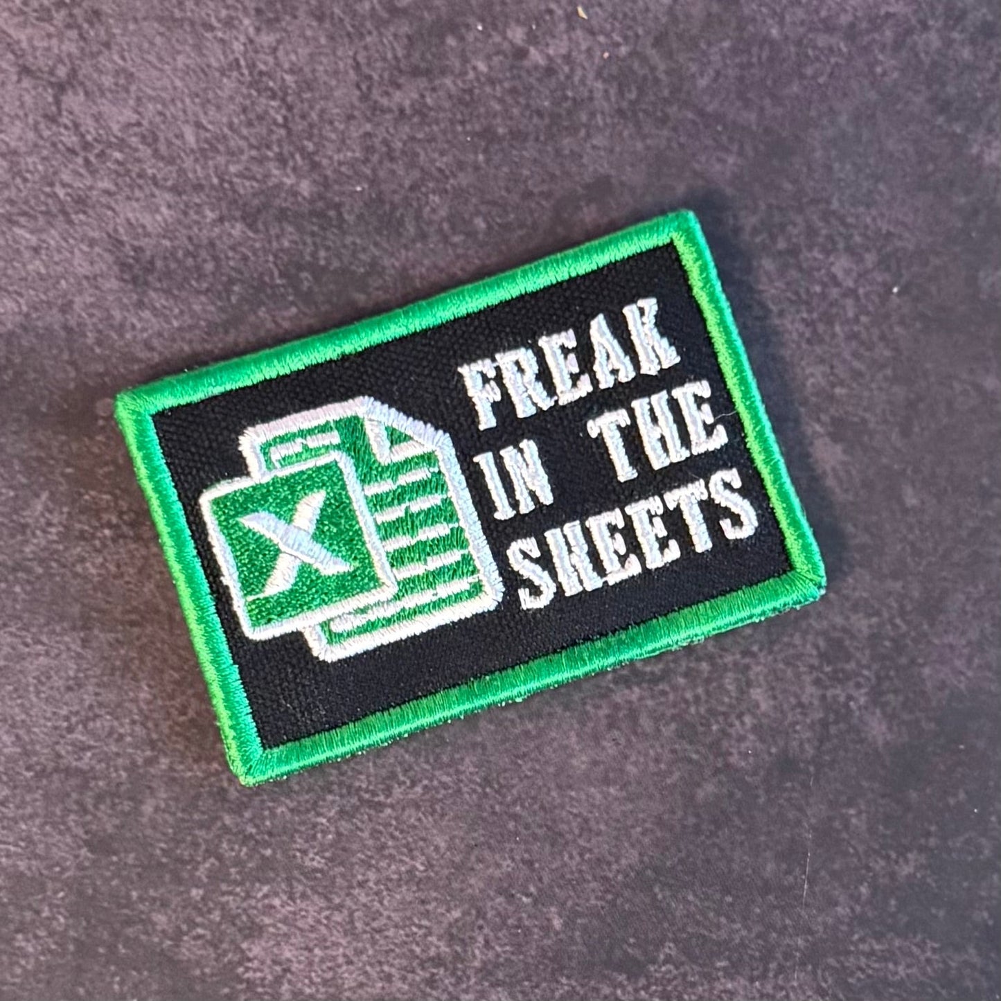 Freak In The Sheets Funny CPA Morale Patch, 2x3" | Made in USA | VELCRO® Brand Hook Backing - LoneStar Adhesive