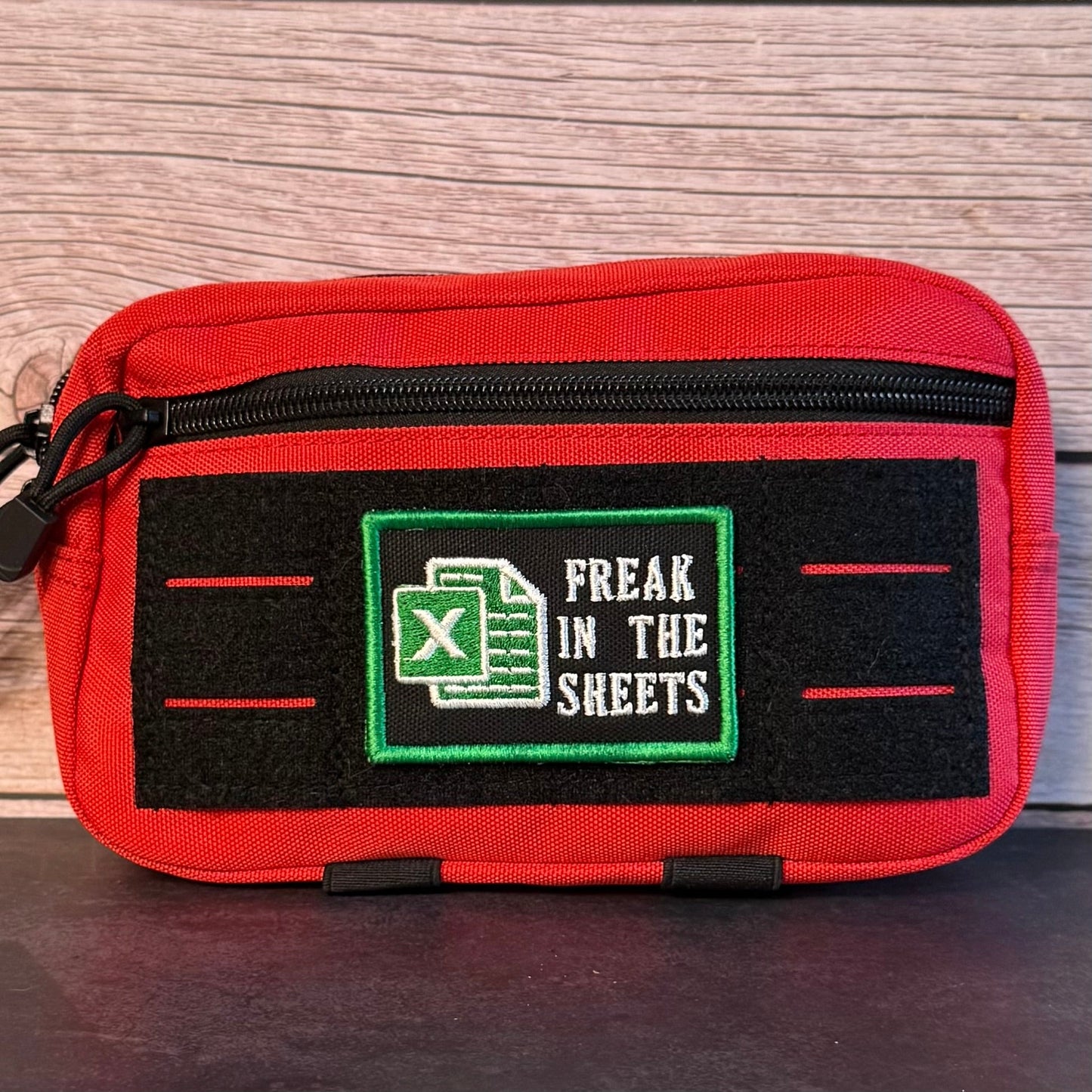 Freak In The Sheets Funny CPA Morale Patch, 2x3" | Made in USA | VELCRO® Brand Hook Backing - LoneStar Adhesive