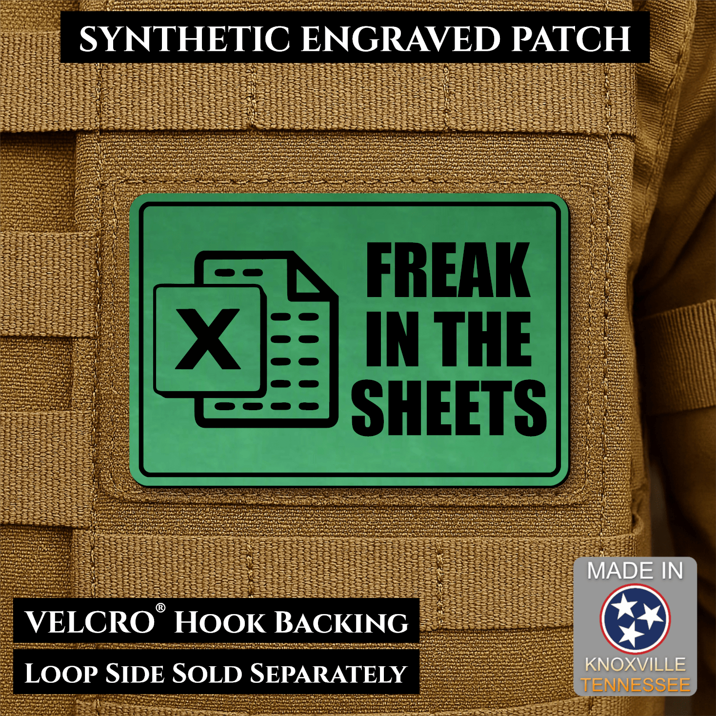 Freak In The Sheets Morale Patch 2"x3" Hook & Loop | Made in USA - LoneStar Adhesive
