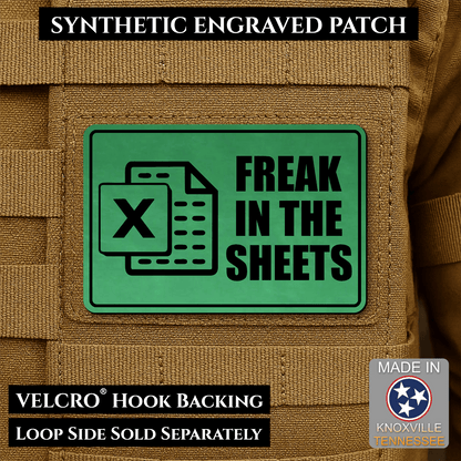 Freak In The Sheets Morale Patch 2"x3" Hook & Loop | Made in USA - LoneStar Adhesive