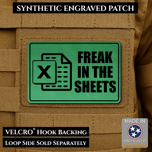 Freak In The Sheets Morale Patch 2"x3" Hook & Loop | Made in USA - LoneStar Adhesive