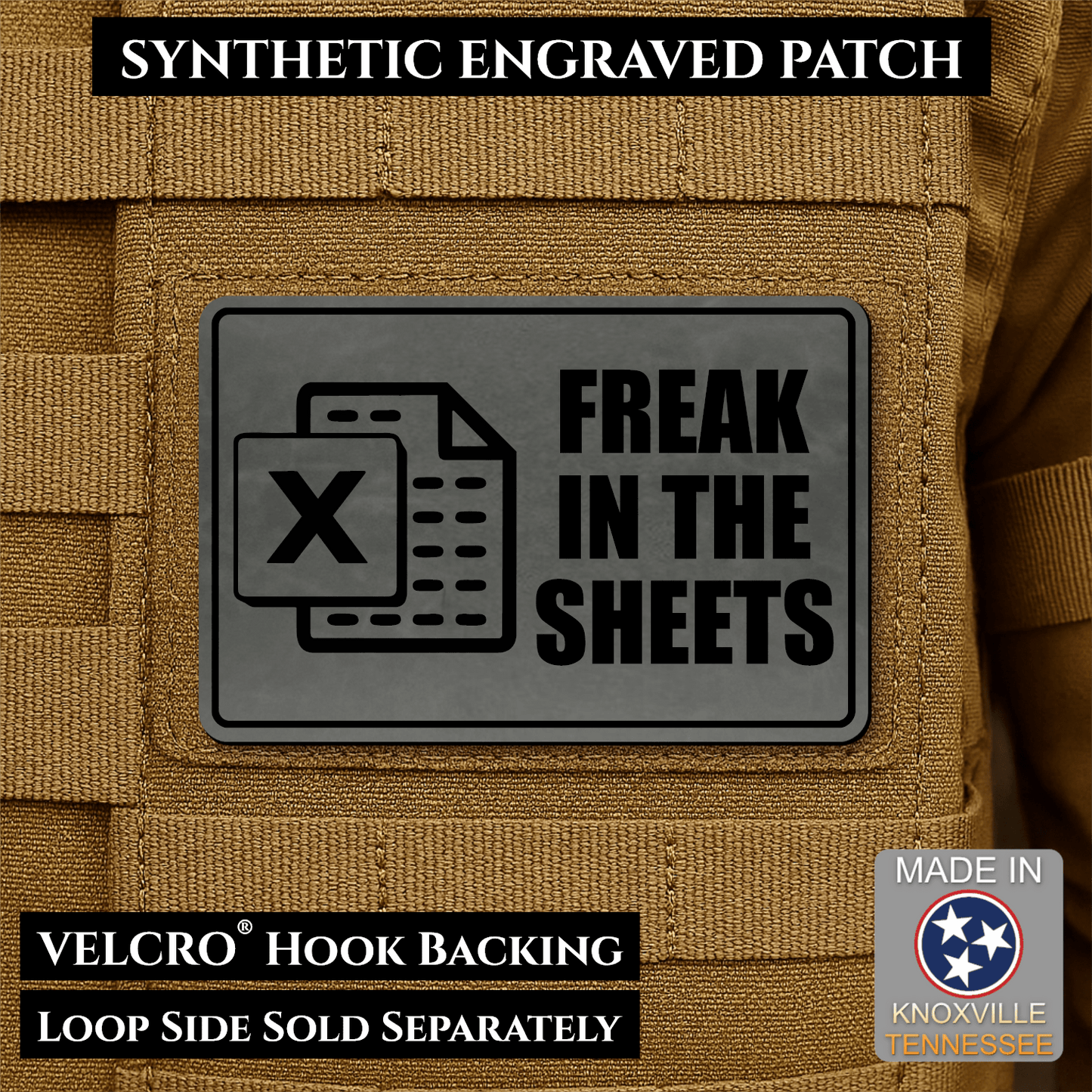 Freak In The Sheets Morale Patch 2"x3" Hook & Loop | Made in USA - LoneStar Adhesive