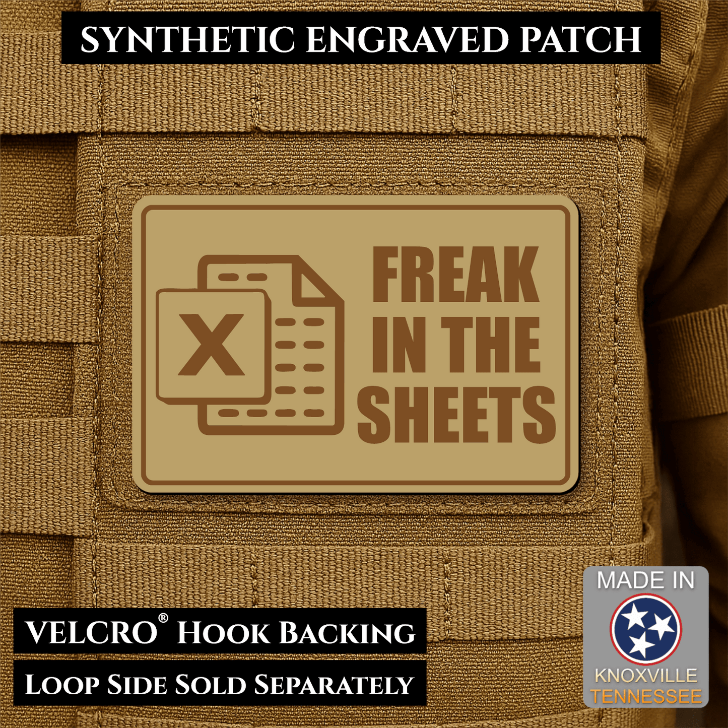Freak In The Sheets Morale Patch 2"x3" Hook & Loop | Made in USA - LoneStar Adhesive