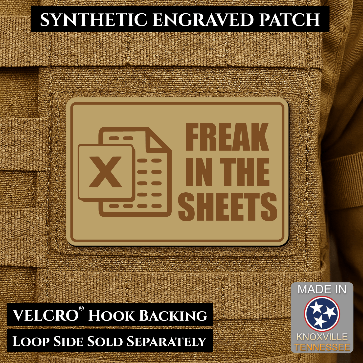 Freak In The Sheets Morale Patch 2"x3" Hook & Loop | Made in USA - LoneStar Adhesive