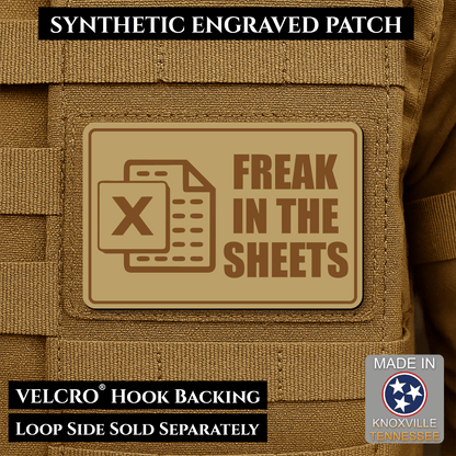 Freak In The Sheets Morale Patch 2"x3" Hook & Loop | Made in USA - LoneStar Adhesive
