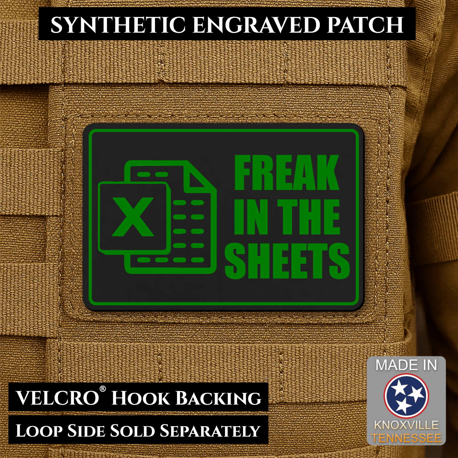 Freak In The Sheets Morale Patch 2"x3" Hook & Loop | Made in USA - LoneStar Adhesive