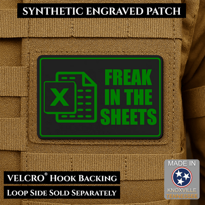 Freak In The Sheets Morale Patch 2"x3" Hook & Loop | Made in USA - LoneStar Adhesive