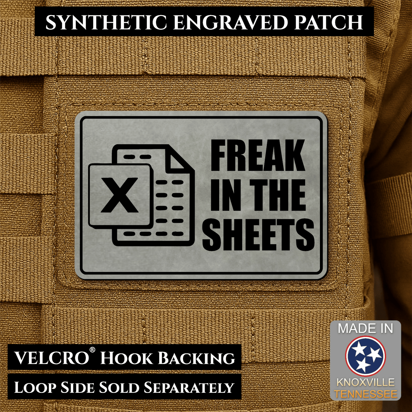 Freak In The Sheets Morale Patch 2"x3" Hook & Loop | Made in USA - LoneStar Adhesive