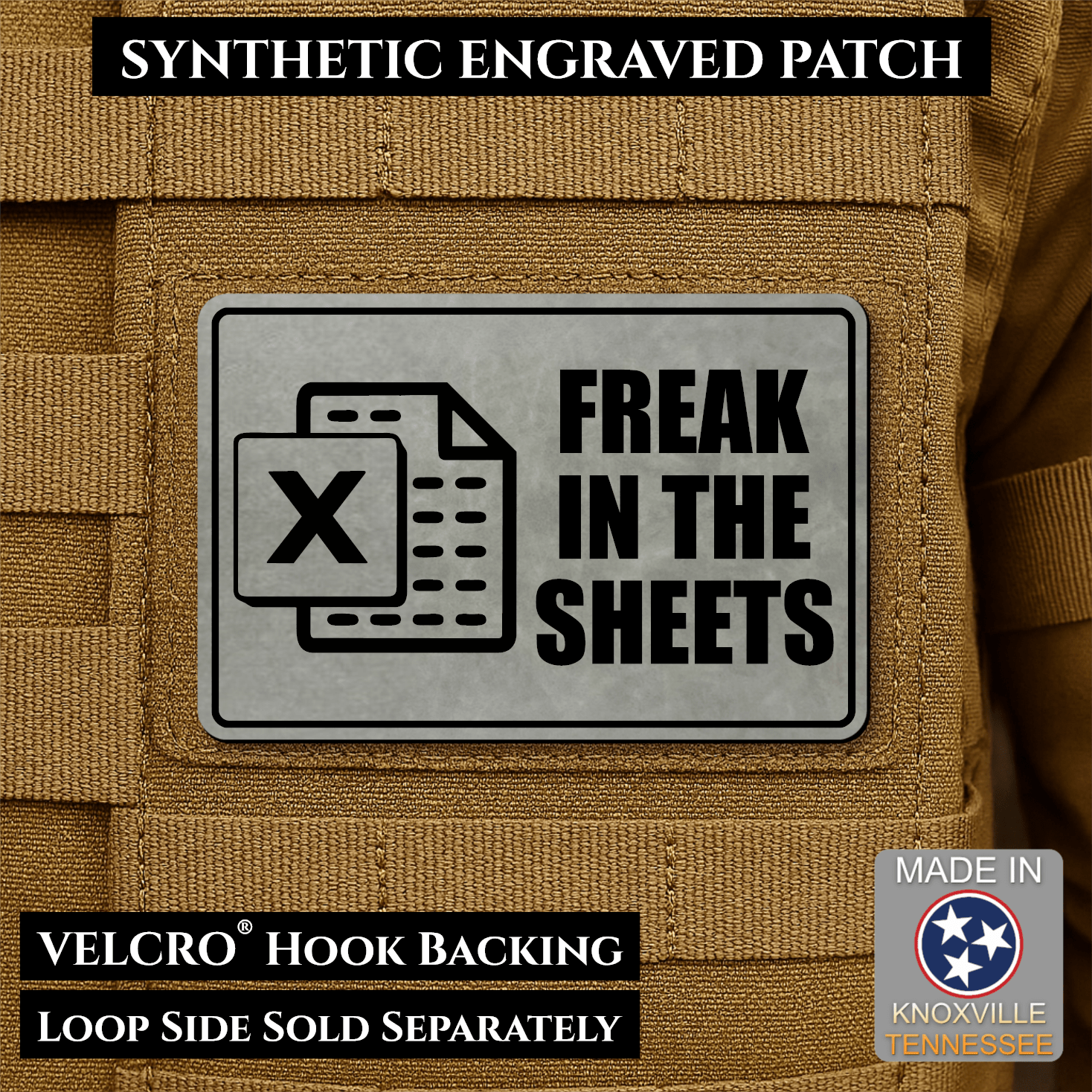 Freak In The Sheets Morale Patch 2"x3" Hook & Loop | Made in USA - LoneStar Adhesive