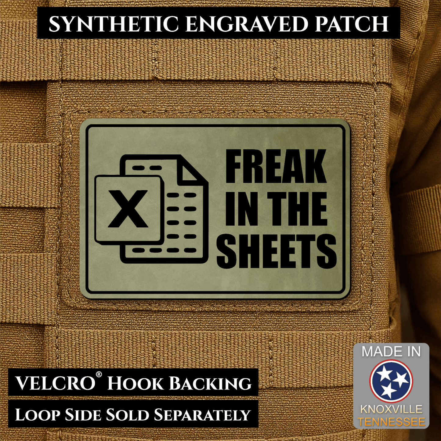 Freak In The Sheets Morale Patch 2"x3" Hook & Loop | Made in USA - LoneStar Adhesive
