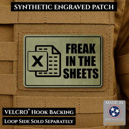Freak In The Sheets Morale Patch 2"x3" Hook & Loop | Made in USA - LoneStar Adhesive