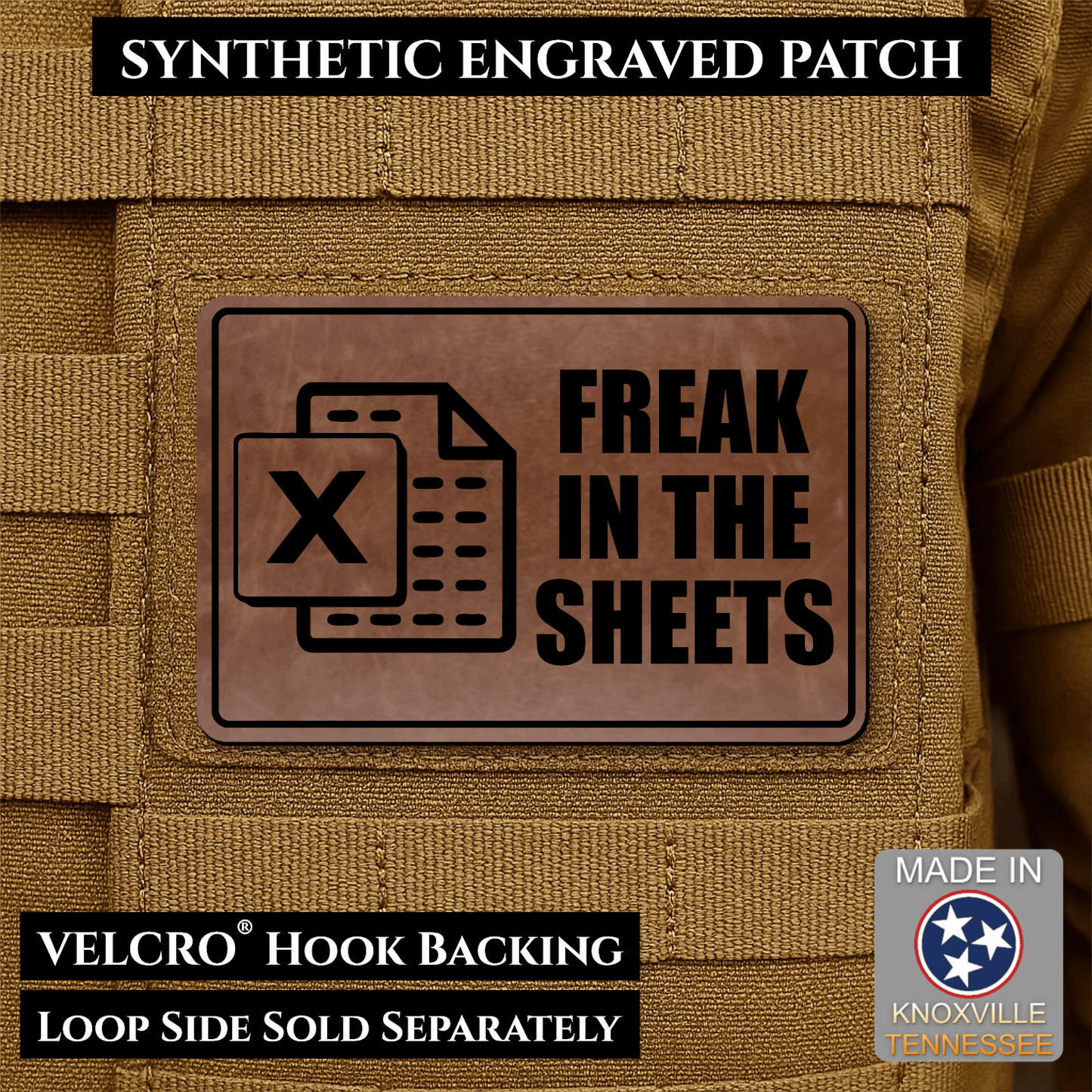Freak In The Sheets Morale Patch 2"x3" Hook & Loop | Made in USA - LoneStar Adhesive