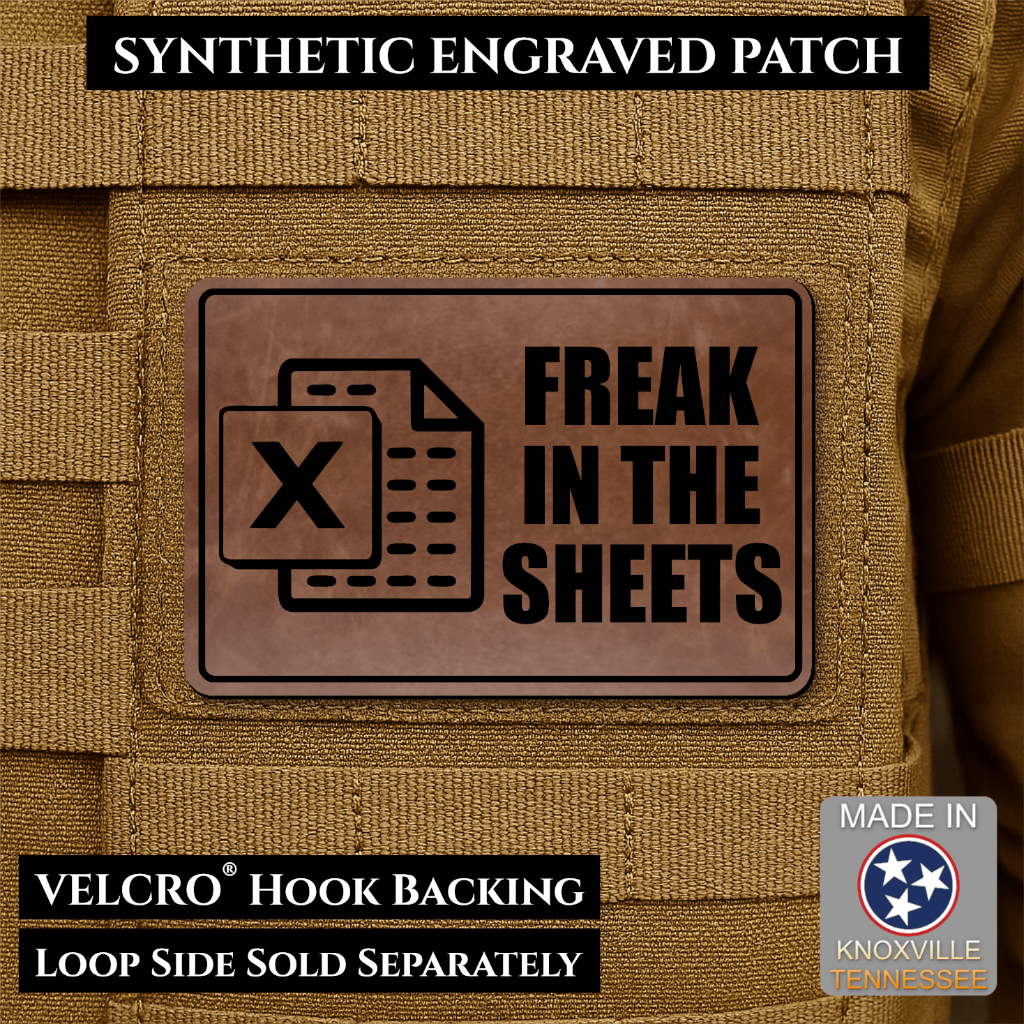 Freak In The Sheets Morale Patch 2"x3" Hook & Loop | Made in USA - LoneStar Adhesive